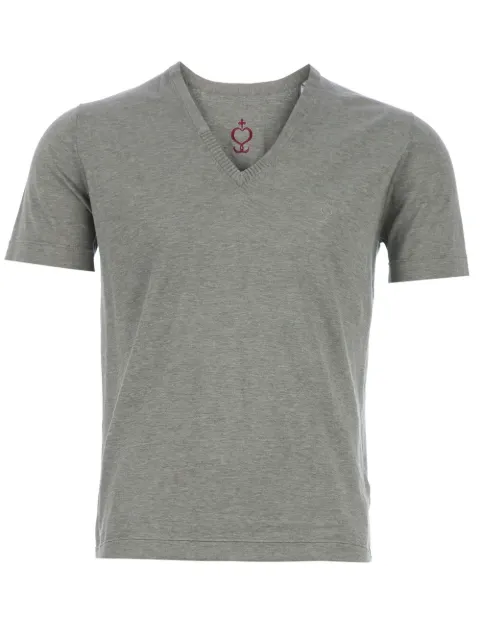 Side Slope v-neck t-shirt Grey SSL17002A