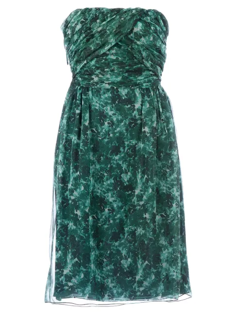 Giambattista Valli printed strapless dress Green P13PV5436