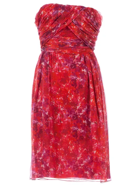 Giambattista Valli printed strapless dress Red P13PV5436