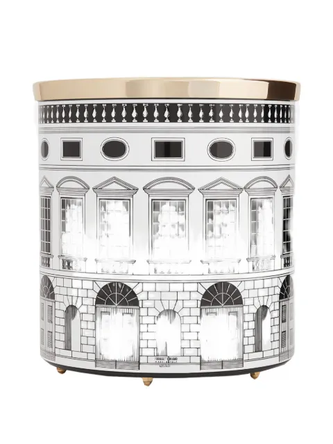 Fornasetti Architettura wastepaper basket Black C11X419