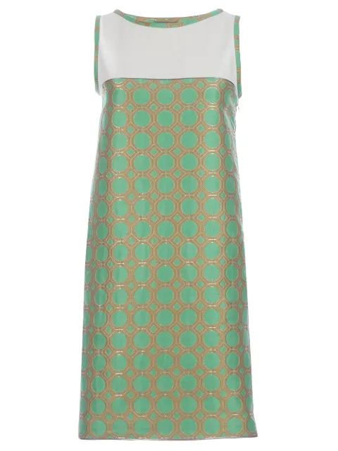 Mantu Patterned shift dress Green AG5038G27