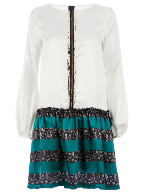 Twisty Parallel Universe contrast shirt dress White TWI1060T14