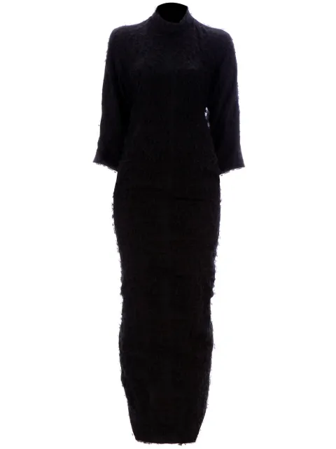 Rick Owens textured maxi dress Black RO9525TSG