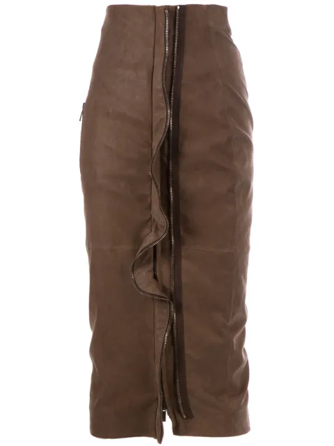 Haider Ackermann ruffle maxi skirt Brown 1607580080