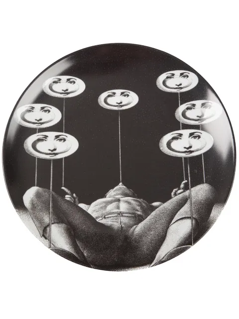 Fornasetti Plate Black PTVX193