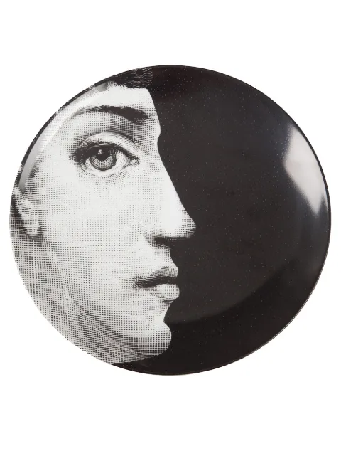 Fornasetti Plate Black PTVX114