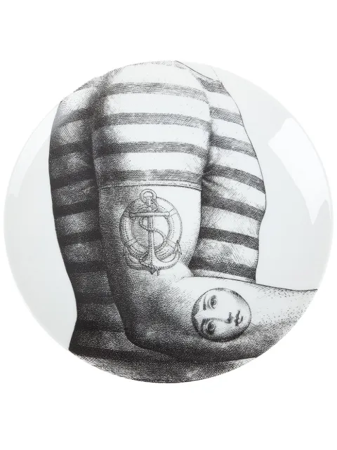 Fornasetti Plate White PTVX215
