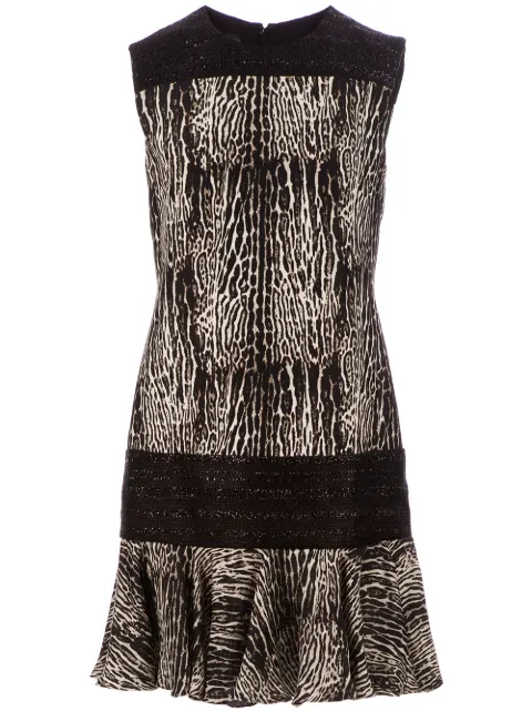 Giambattista Valli zebra print dress Black A12PV5150