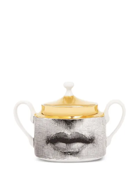 Fornasetti Tema e Variazioni sugar bowl Black P21Z289