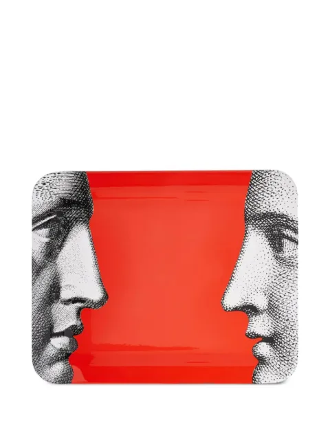 Fornasetti Profili tray Red C24X214