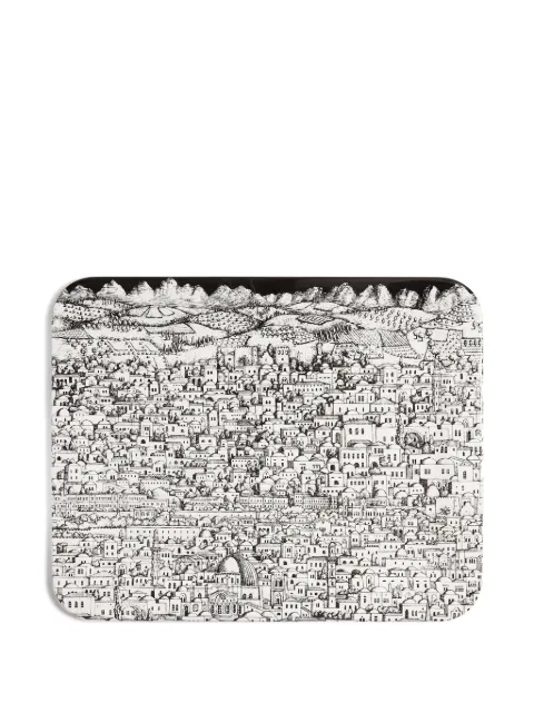 Fornasetti Gerusalemme tray White C24X212