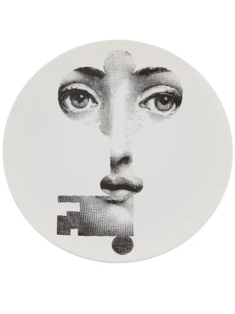 Fornasetti Plate White PTVX047