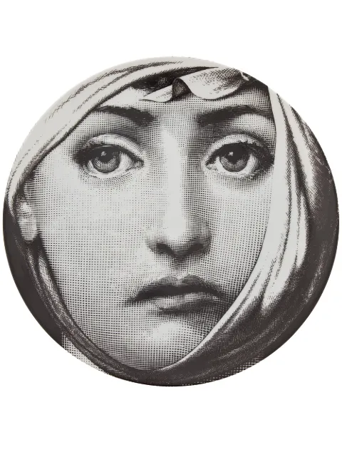 Fornasetti Printed plate Black PTVX148