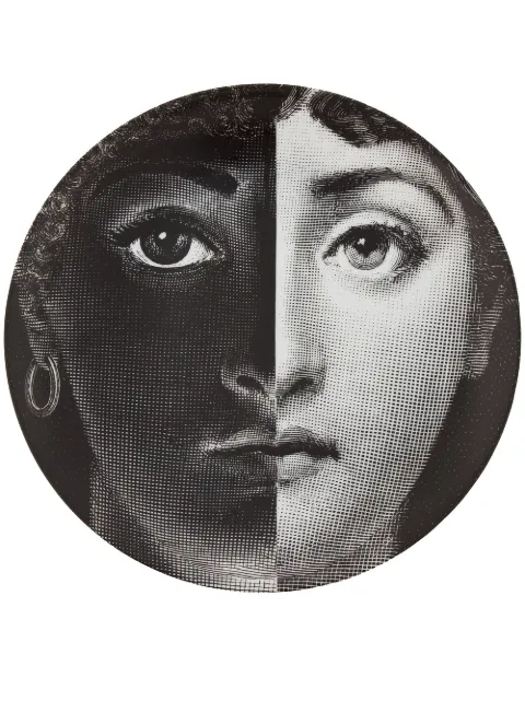 Fornasetti Plate Black PTVX222