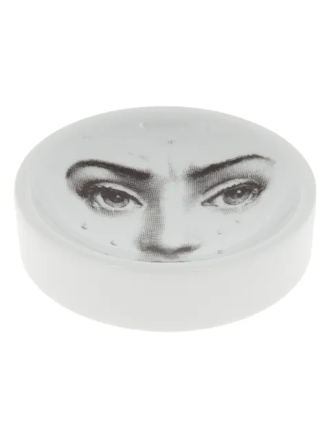 Fornasetti face print ashtray (10cm) White P23X329