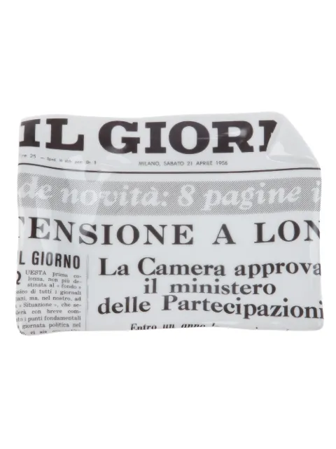 Fornasetti 'Il Giorno' dish White P24X469