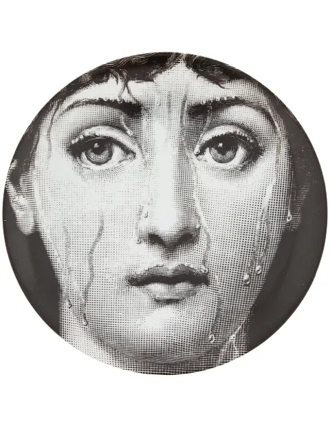 Fornasetti Plate Black PTVX243