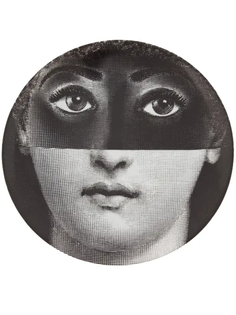 Fornasetti Plate Black PTVX225