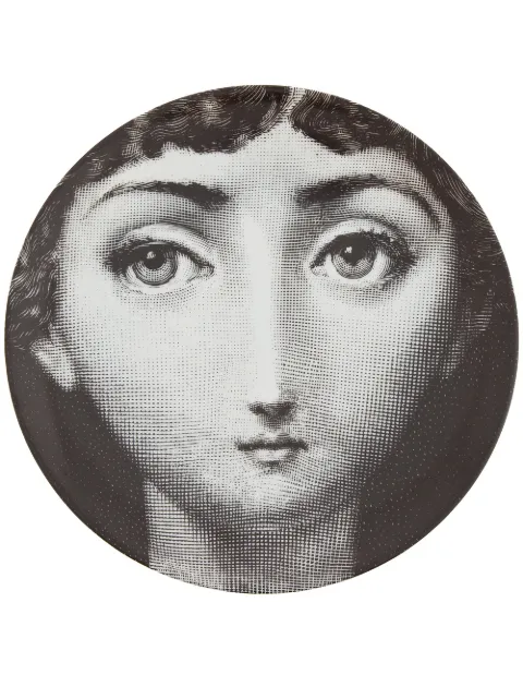 Fornasetti Plate Black PTVX097
