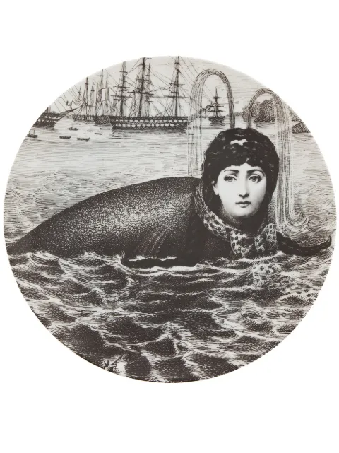 Fornasetti printed plate Grey PTVX195
