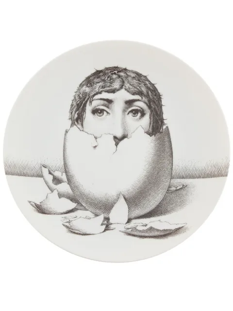 Fornasetti Plate White PTVX258