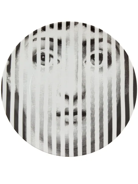 Fornasetti Plate Black PTVX034