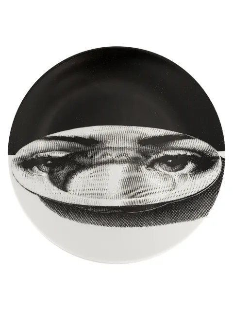 Fornasetti Plate Black PTVX118