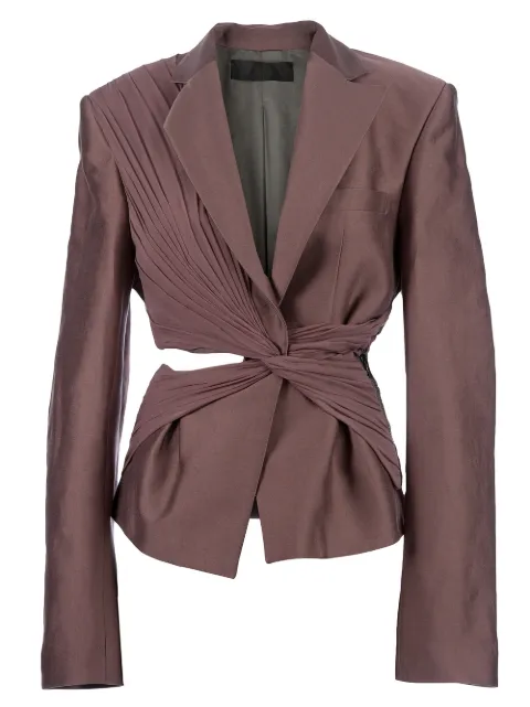 Haider Ackermann twist detailed jacket Pink 1010490