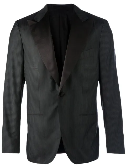 Kiton striped blazer Black UGSM86