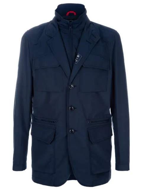 Fay Double layer jacket Blue NAM7420480CXCB403