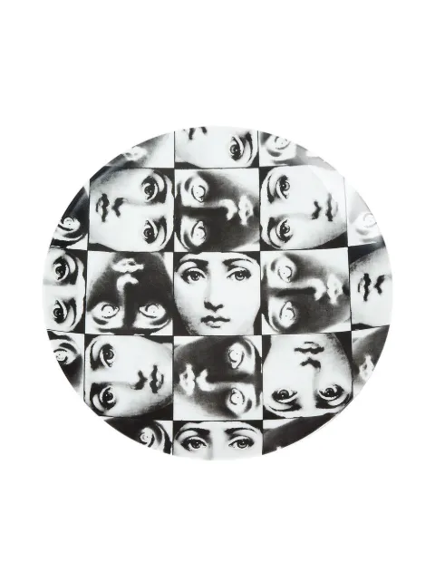 Fornasetti Plate Black PTVX275