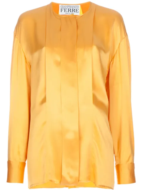 Gianfranco Ferré Pre-Owned pleated blouse Yellow GG25