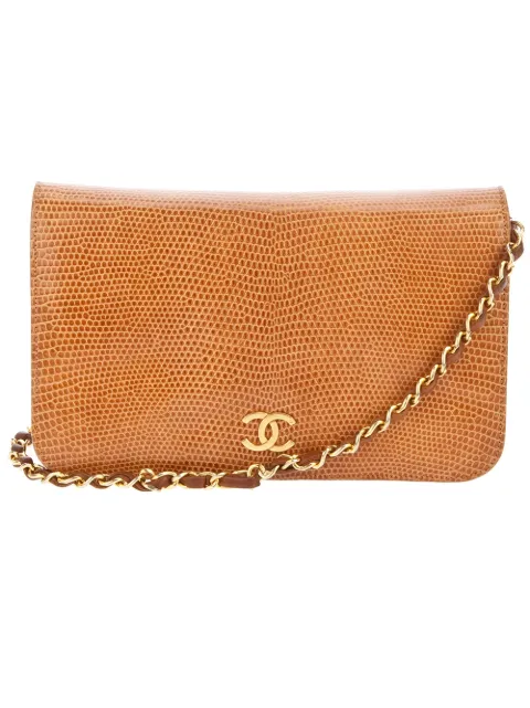 CHANEL Pre-Owned Lizard Skin Bag Yellow GB107