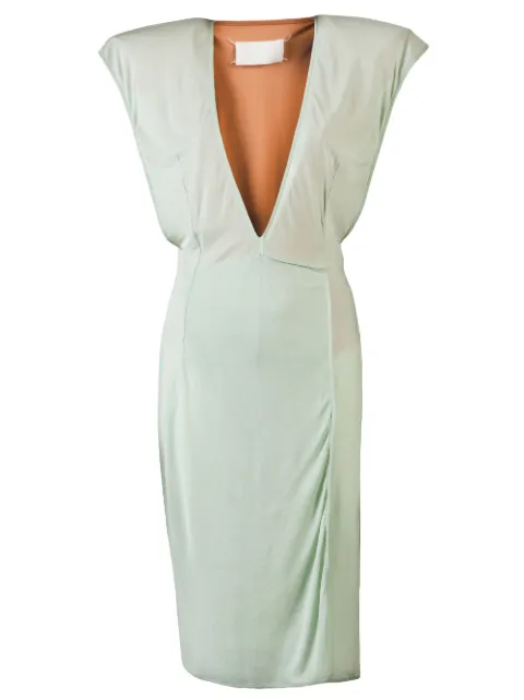 Maison Martin Margiela Pre-Owned V-neck dress Green 29FZ006