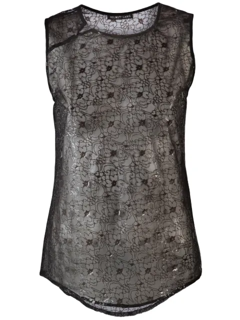 Helmut Lang Pre-Owned floral tank Black 75097