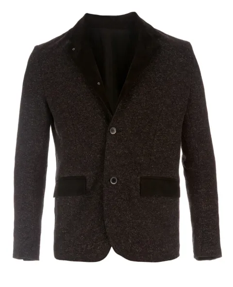Side Slope Single breasted blazer Brown LEC26815A