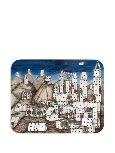 Fornasetti Citta di carte tray Neutrals C24Y011
