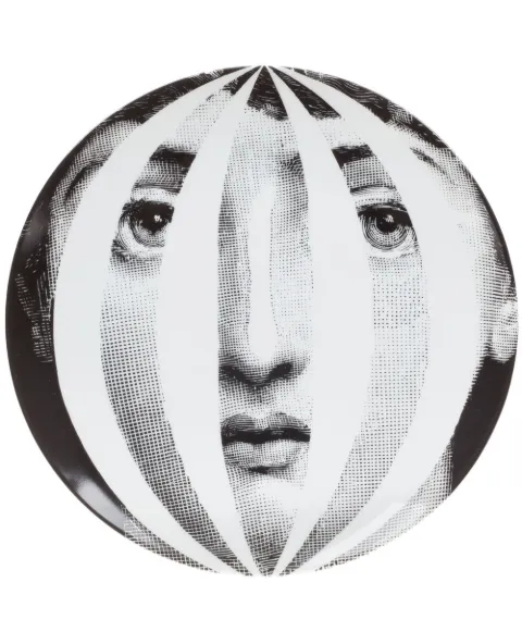 Fornasetti Plate White PTVX055