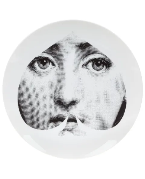 Fornasetti face print plate White PTVX068