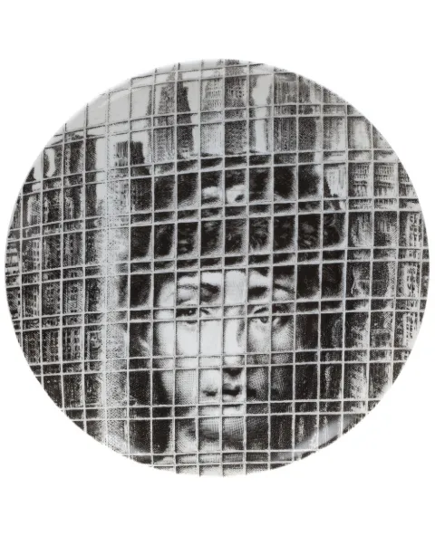 Fornasetti cage print plate Black PTVX129
