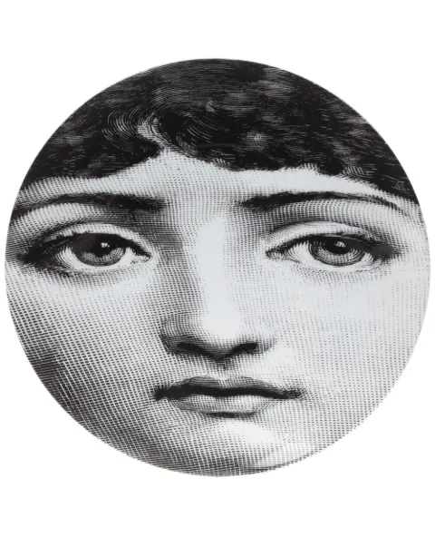 Fornasetti face print plate White PTVX054