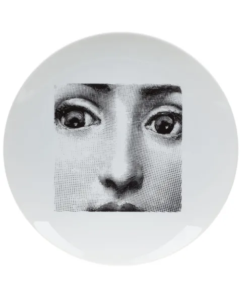 Fornasetti face print plate White 85343