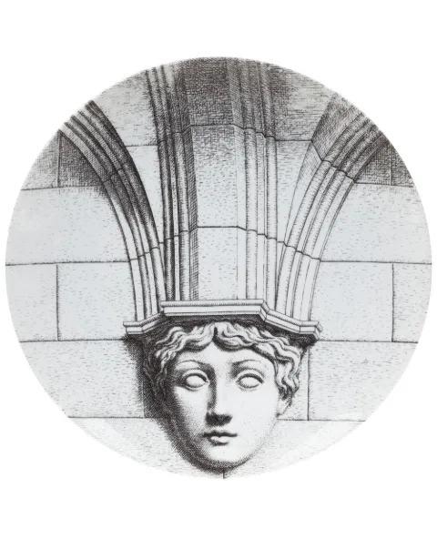 Fornasetti boss print plate White PTVX266