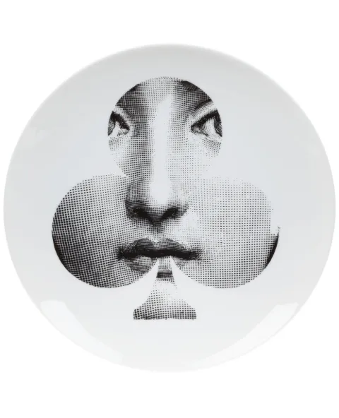 Fornasetti face print plate White PTVX069